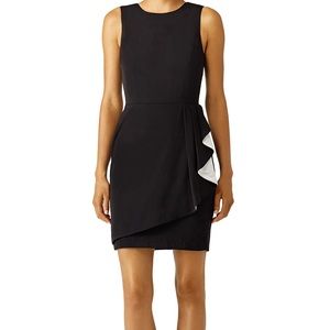 Slate & Willow black mini dress with ruffle sz 10